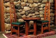 ensemble, bodmer occasional table and ladderback chair