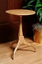 candle stand table curley maple
